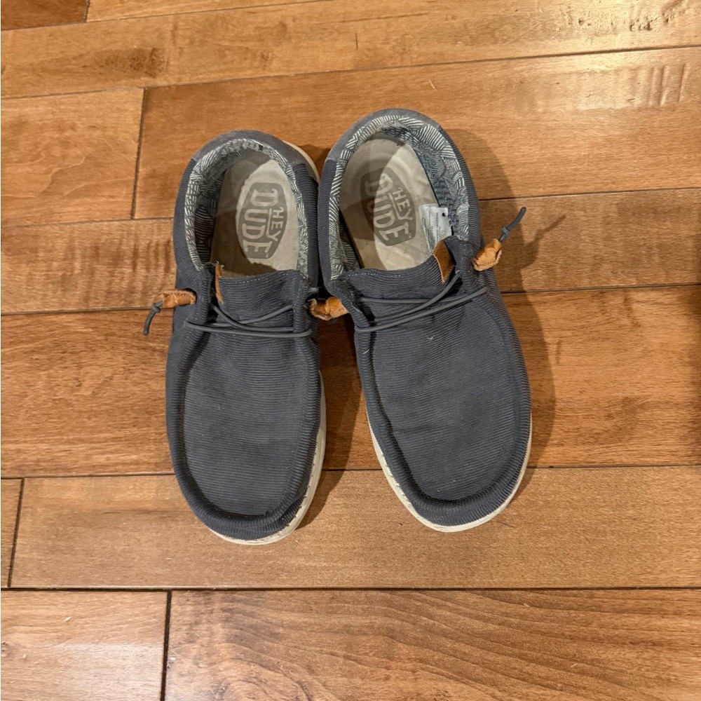 Hey Dude Casual Slip-On Loafers in Navy with Tan Accents